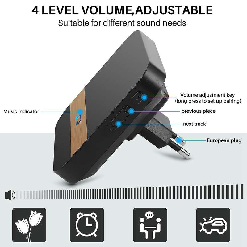 Remote 300m Long Distance Automatic Call Intelligent Electronic Waterproof Accessories(eu Plug)