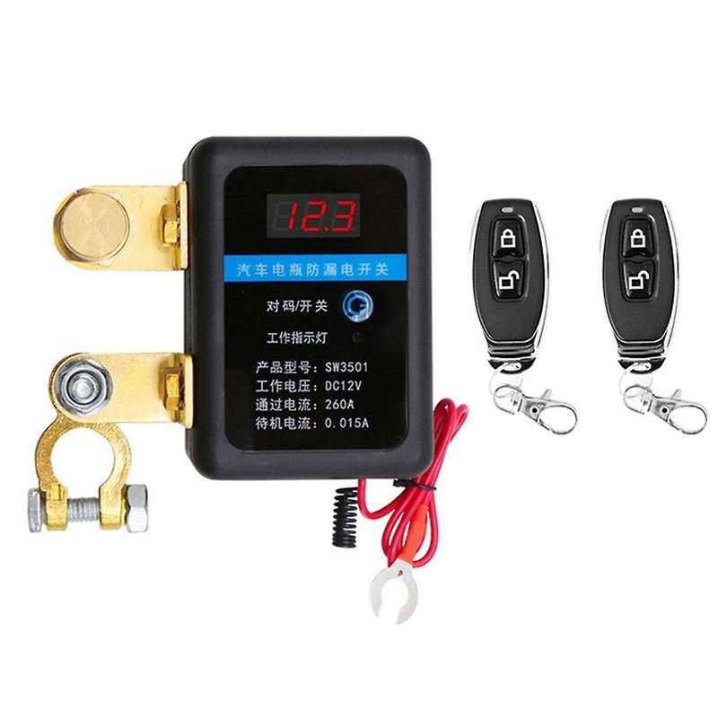 Remote Battery Disconnect Switch 12V 260A Kill Switch Automatic Power Off Prevent Battery Drain with