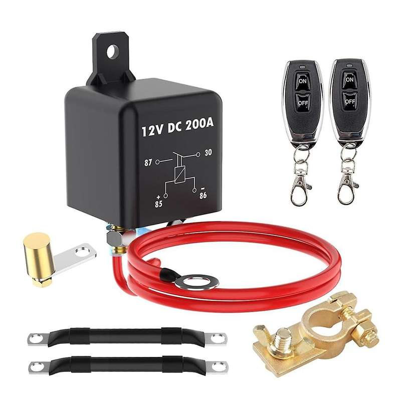 Remote Battery Disconnect Switch 200A 12V Top Post Negative Battery Shut Off Switch for Car RV Truc