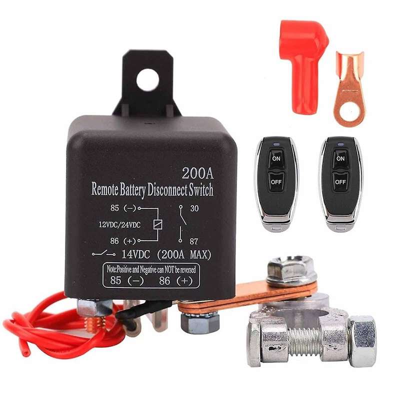 Remote Battery Disconnect Switch 360A Starting Current Upgraded Kill Switch for Car Truck DC12V 200