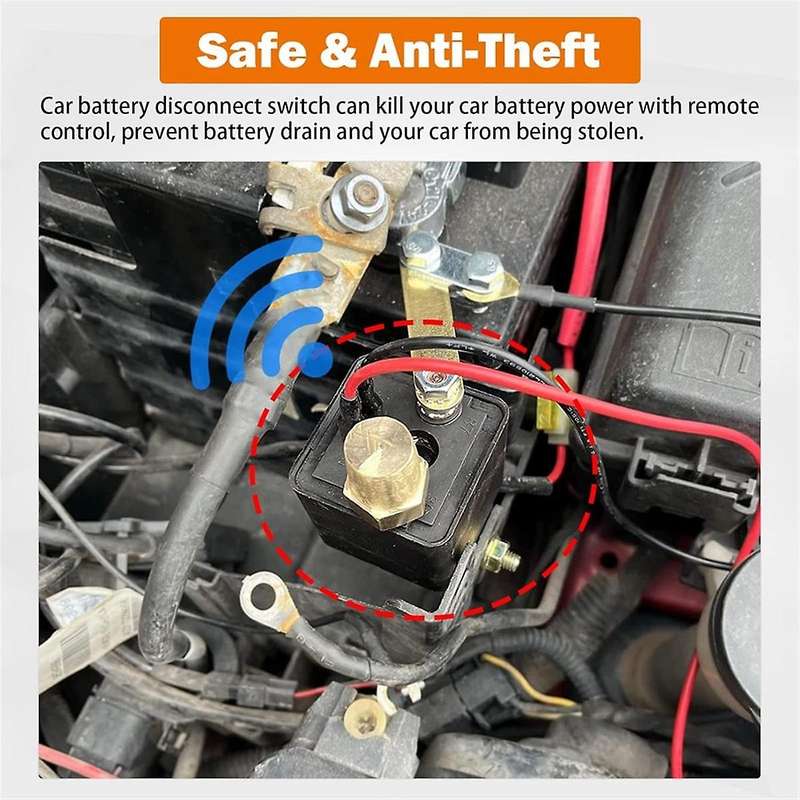 Remote Battery Disconnect Switch 360A Starting Current Upgraded Kill Switch for Car Truck DC12V 200