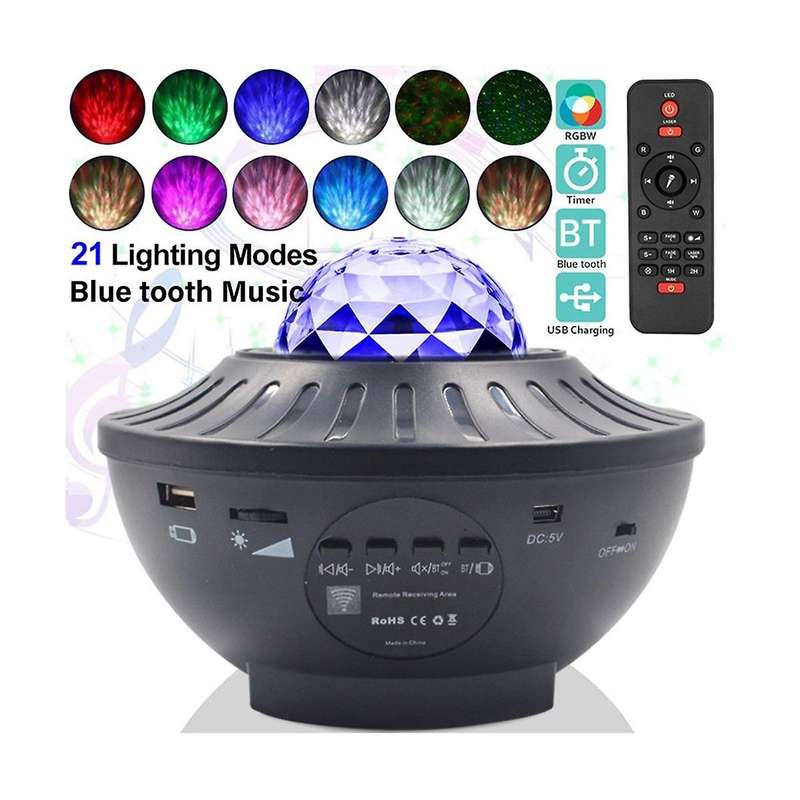 Remote Control Rgb Laser Star Projector Indoor Led Star Light Projection Lamp