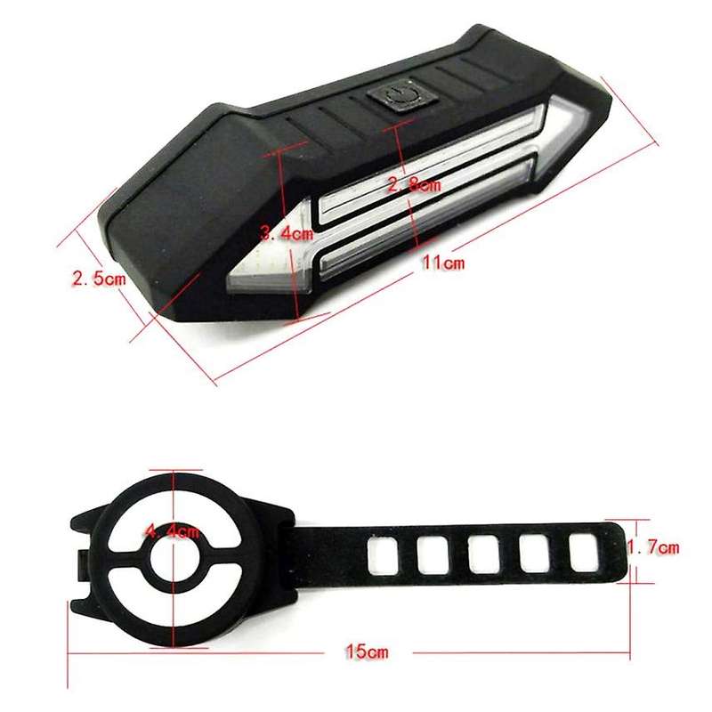 Remote Control Wireless Bike Bicycle Taillight Turn Signal Light Indicator - White