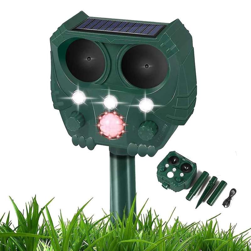 Repellent,outdoor Solar Ultrasonic Animal Deterrent,mole Repeller for Garden , , Skunks, Squirrel