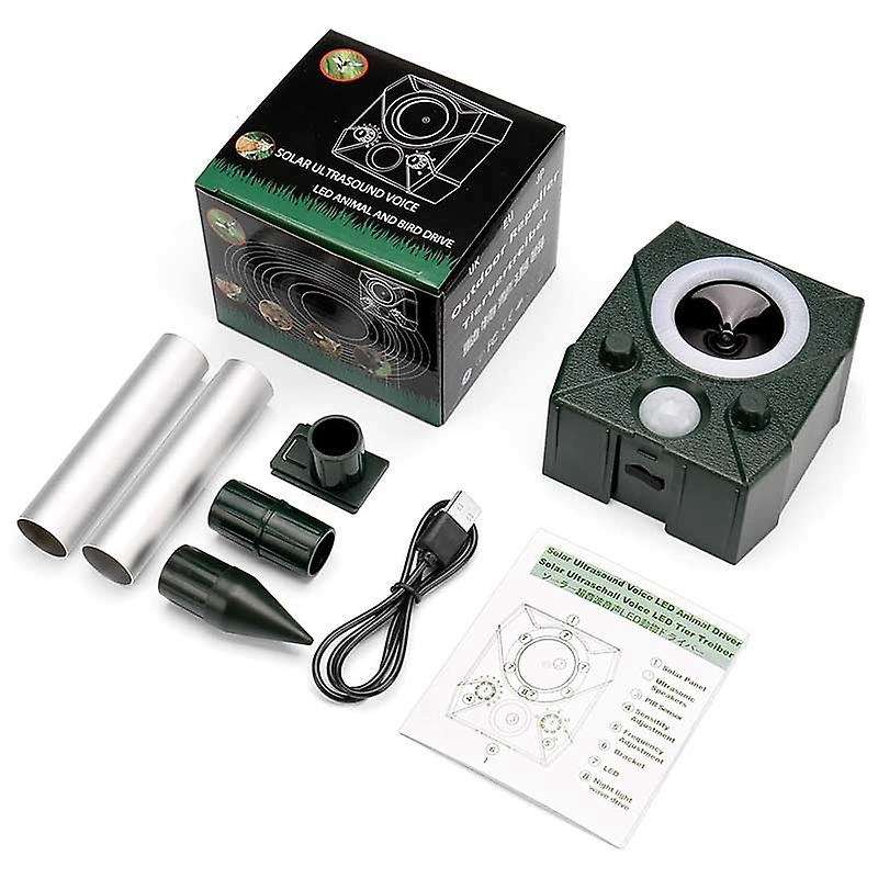 Repellent Ultrasonic Deterrents Animal Repellent Solar Powered & Fox Repeller Outdoor Waterproof A
