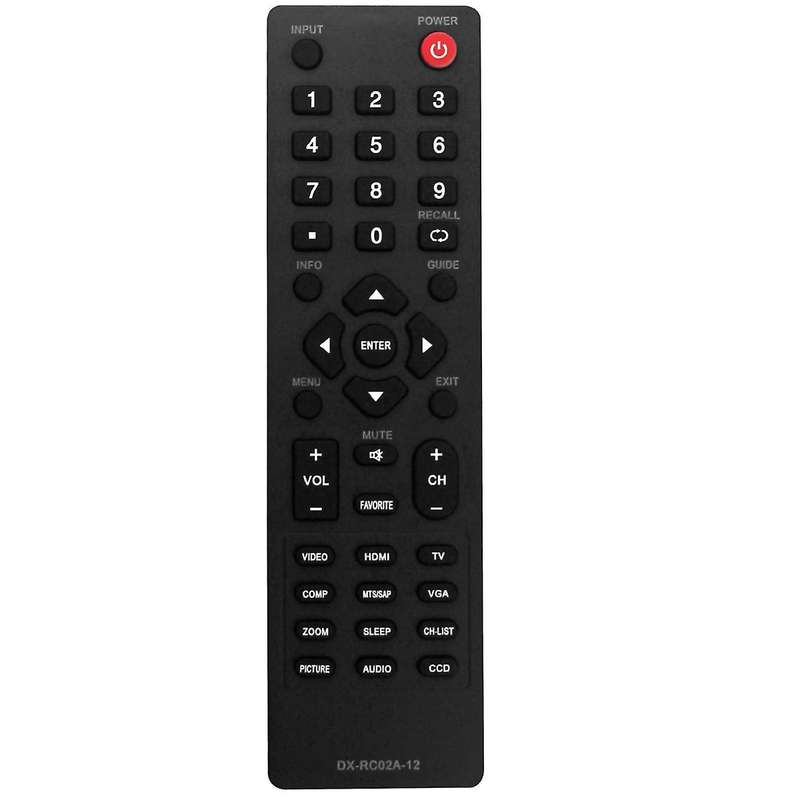 Replace Dx-rc02a-12 Remote Control for Dx-32e250a12 Dx-24e150a11 Dx-19ld150a11 Dx-l42-10a Dx-l40-10
