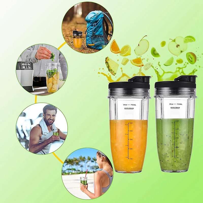 Replacement 24oz for Nutri Ninja Blender Cup with & Seal Lid for Bl450 Foodi Ss101 Ss351 Ninja Blen
