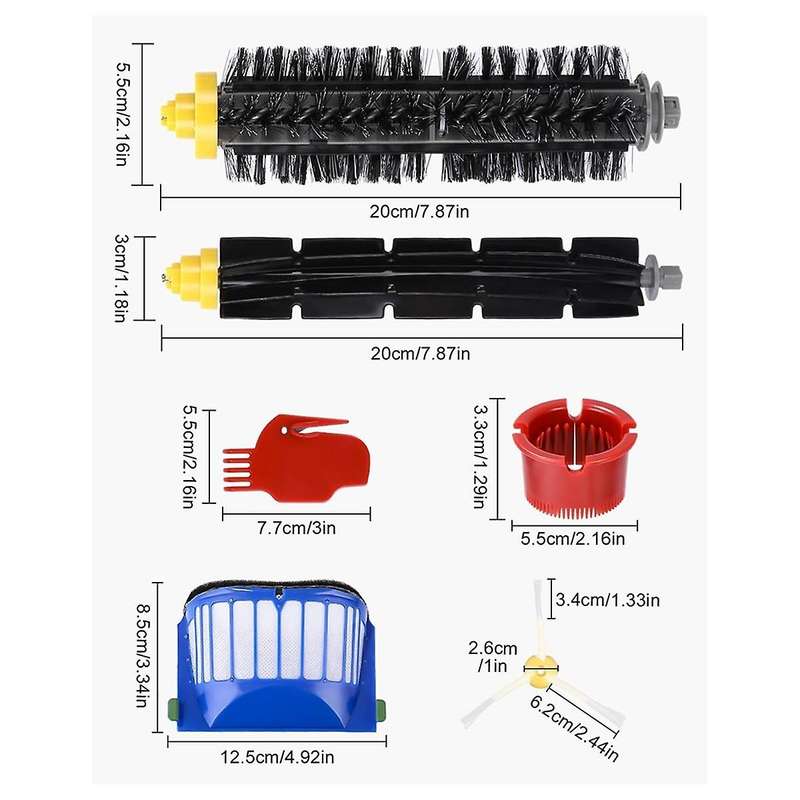 Replacement Brushes for 600 Series 605 606 610 615 616 620 621 625 630, Brush Accessory Kit, Filter