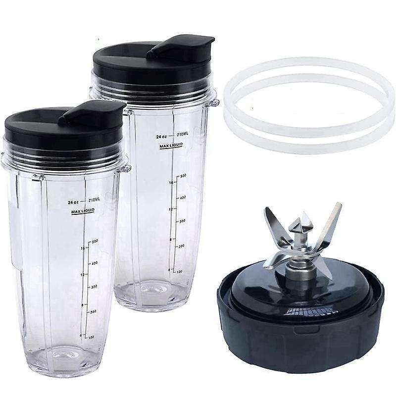 Replacement Blender Blade and 24Oz Cups Accessories, Only Compatible for Foodi Power Blender SS300 E
