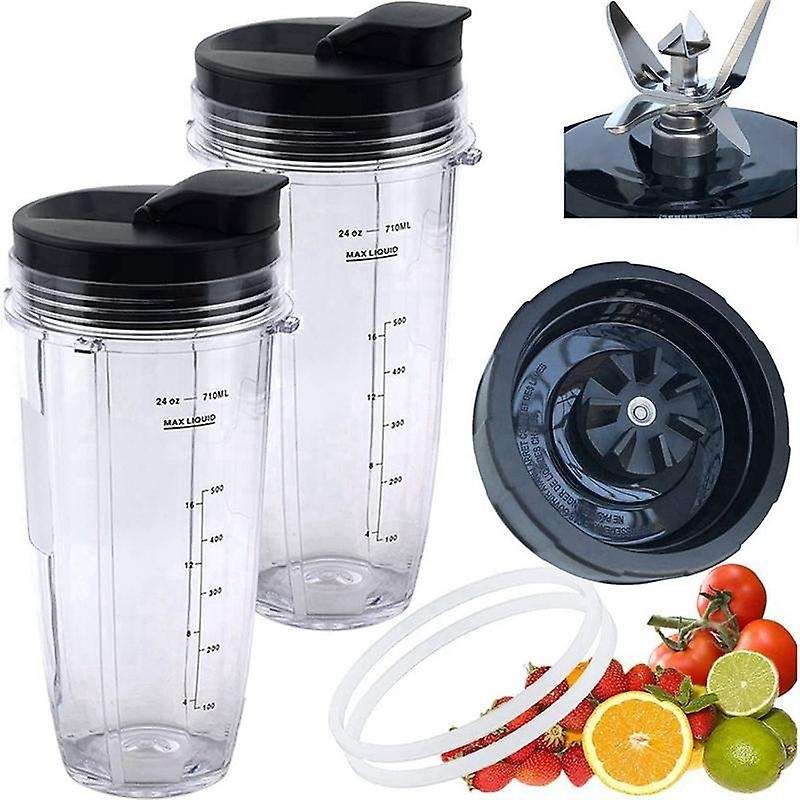 Replacement Blender Blade and 24Oz Cups Accessories, Only Compatible for Foodi Power Blender SS300 E