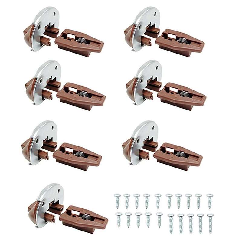 Replacement Drawer Guide Model 168, 7 Sets of Metal Backing and Drawer Stops with Rollers, Fits Slid