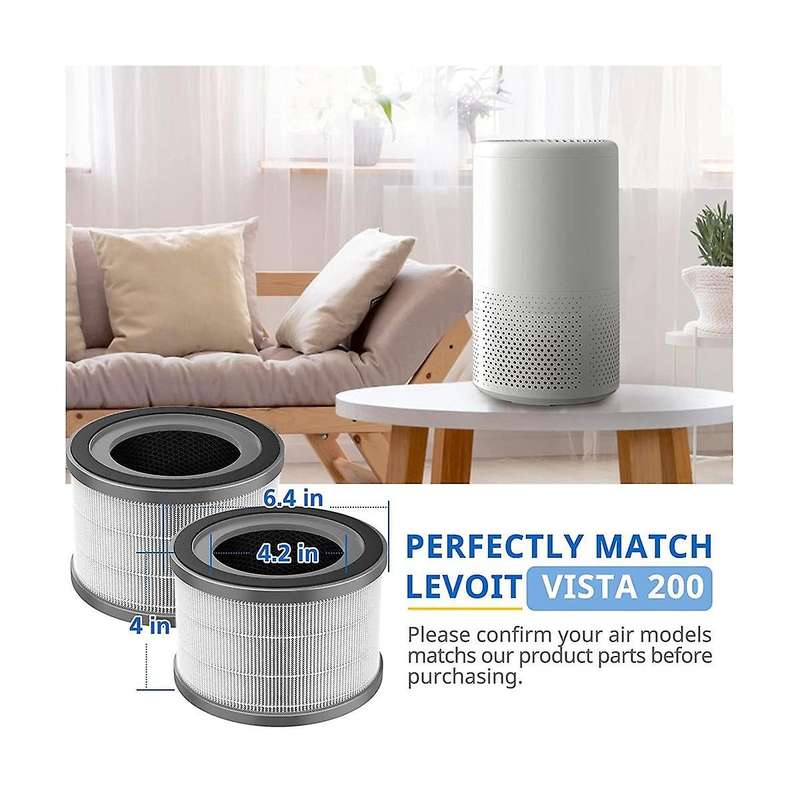 Replacement Filter for Vista 200 Air Purifier,h13 True Hepa Filter, Activated Carbon Filter, Part V