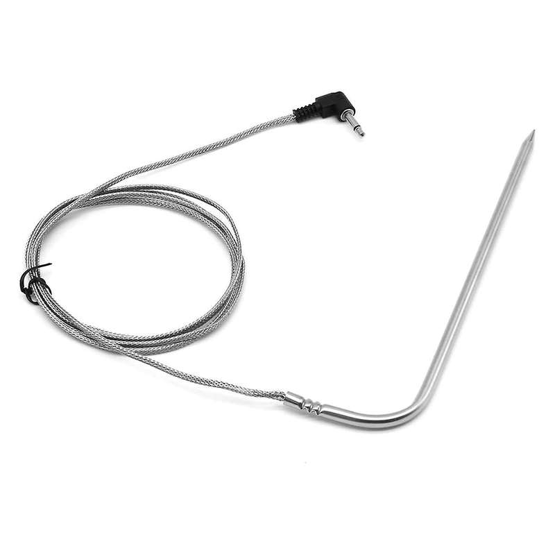 Replacement Meat Probe for Pellet Gril,Stainless Steel Thermometer Meat Probe with Probe Clip Access