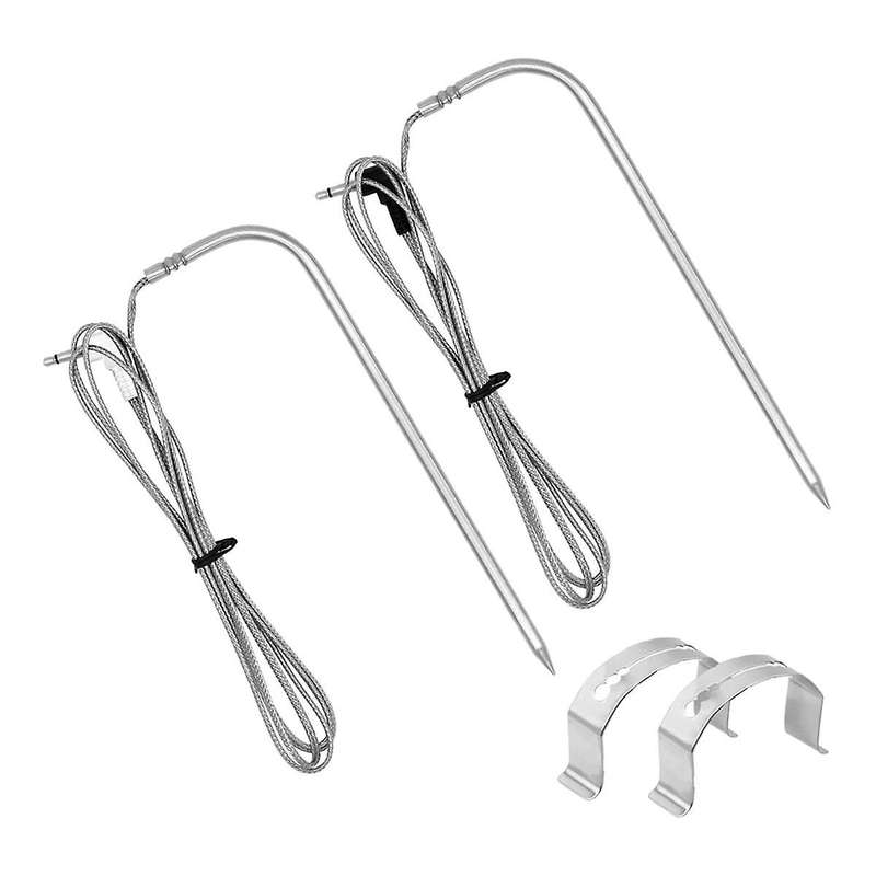 Replacement Meat Probe for Pellet Gril,Stainless Steel Thermometer Meat Probe with Probe Clip Access