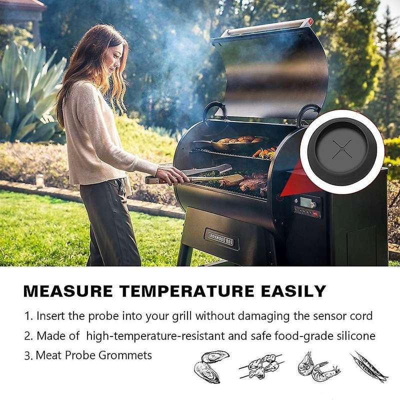 Replacement Meat Probe Grommet Parts Compatible for Wood Pellet Grills 2 Pack