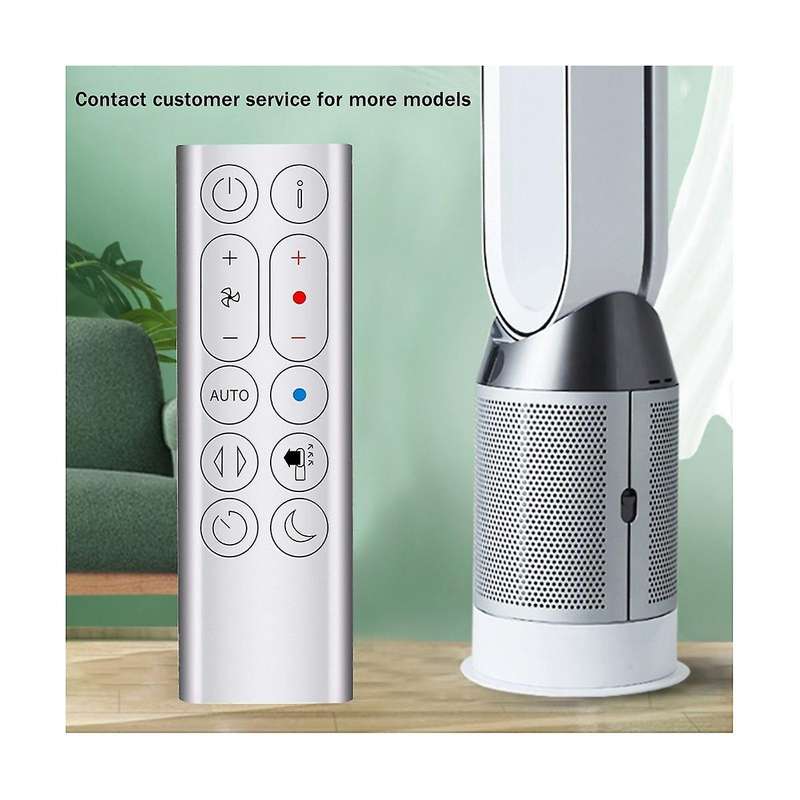 Replacement Remote Control Suitable for HP04 HP05 HP07 Air Purifier Leafless Fan Remote Control Silv