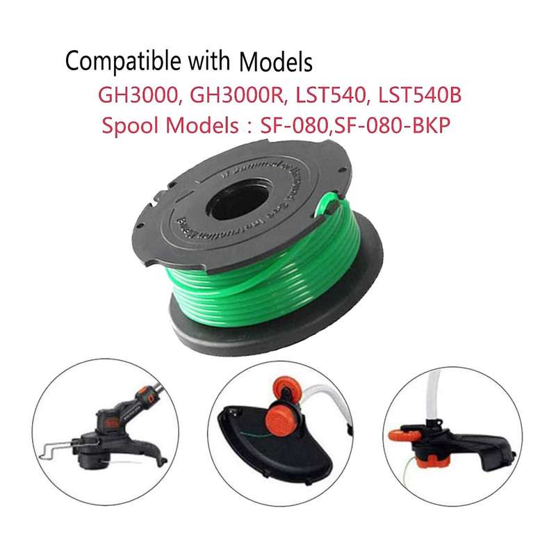 Replacement Spool Single Line,for String Trimmers,20 Ft 0.080 Inch Auto Feed Spool Line(10 Pack)(-08