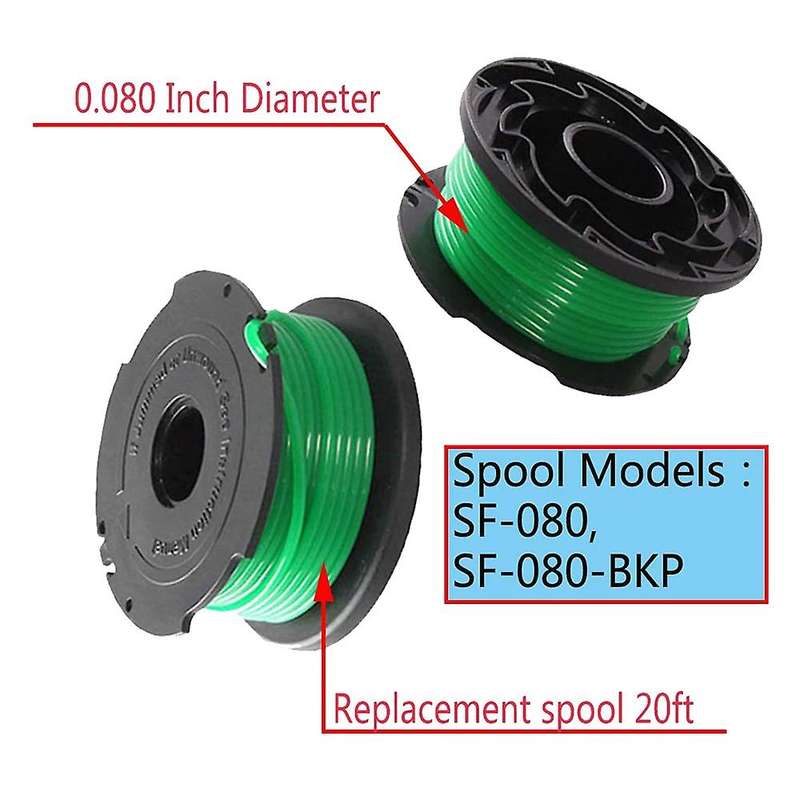 Replacement Spool Single Line,for String Trimmers,20 Ft 0.080 Inch Auto Feed Spool Line(10 Pack)(-08