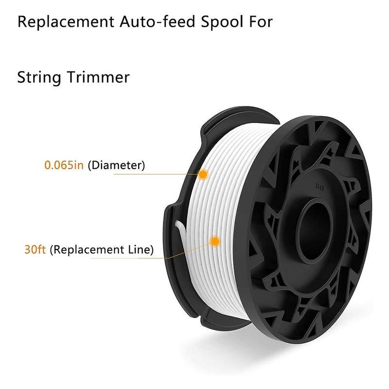 Replacement Spool for String Trimmers,0.065 Inch Autofeed Weed Eater String,12 Spool,2 Trimmer Cap,2