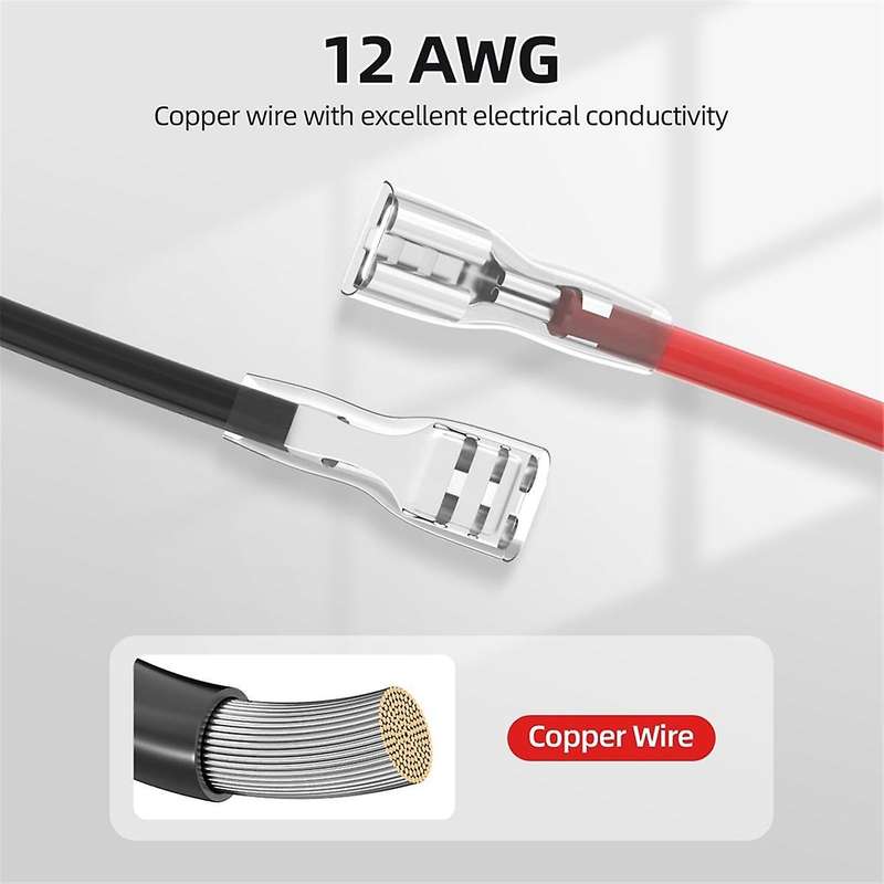 Replacement Wire Harness Connector for 12 Volt Power Wheels Price Battery with 12 AWG Wire 3 Replace