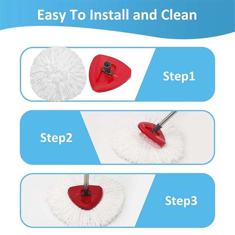 Replacements Head for EasyWring 1-Tank Spin System Mop Heads Microfiber Mop for Kitchen Home