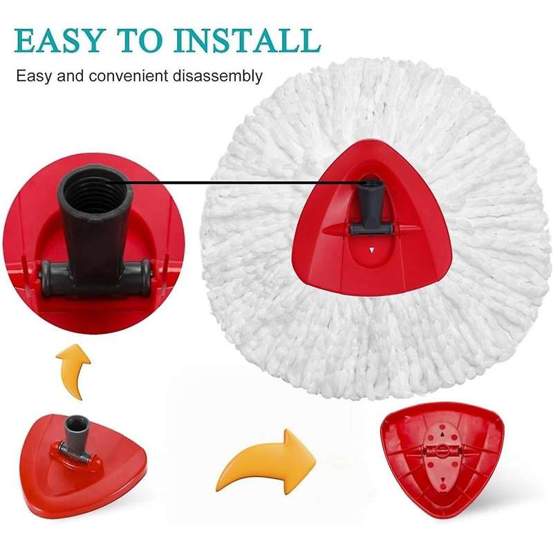 Replacements Head for EasyWring 1-Tank Spin System Mop Heads Microfiber Mop for Kitchen Home