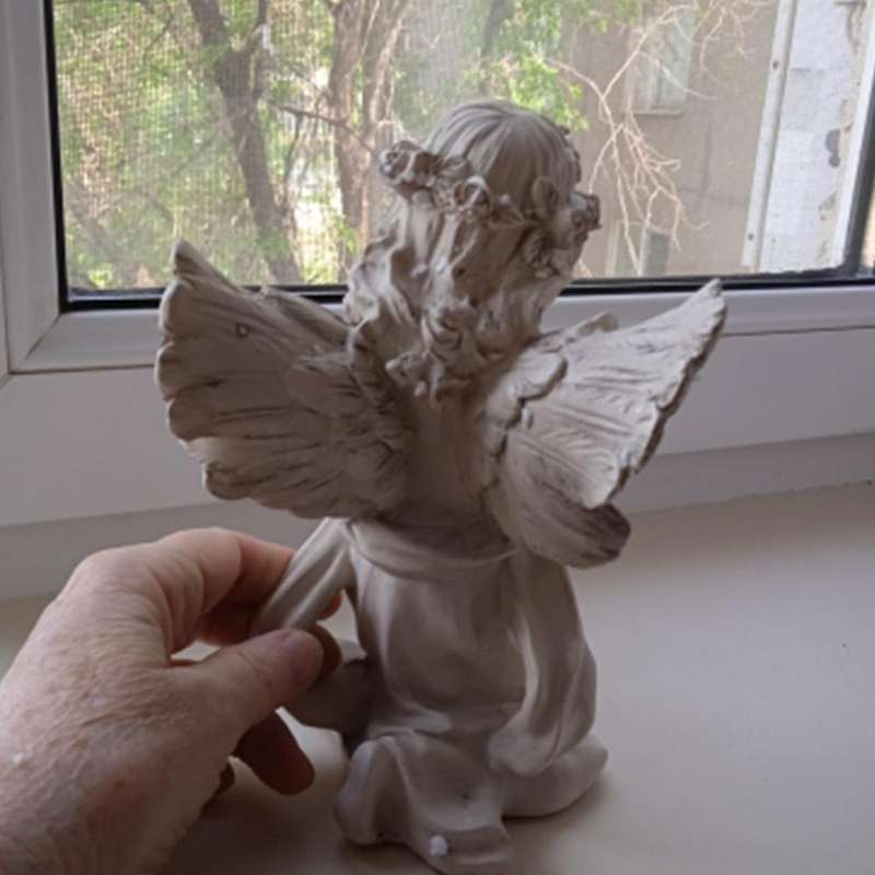 Resin Beautiful Girl Angel Miniature Statue Ornament Cute Sculpture Modern Art Sketch Model Home Dec