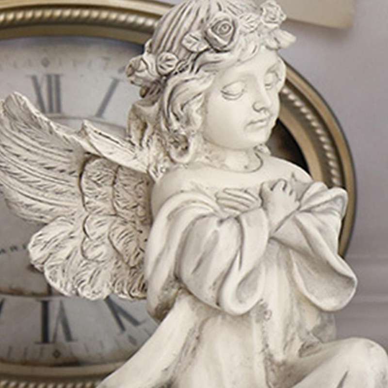 Resin Beautiful Girl Angel Miniature Statue Ornament Cute Sculpture Modern Art Sketch Model Home Dec
