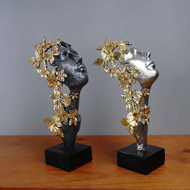 Resin Butterfly Girl Statues Goddess Figure Figurines for Crafts Ornaments Home Decoration Accessori