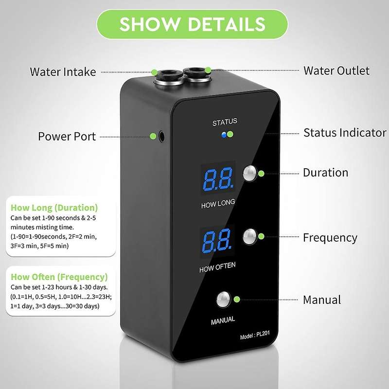 Reptile Humidifier, Misting System for Reptile Terrariums, Automatic Misting System with Adjustable