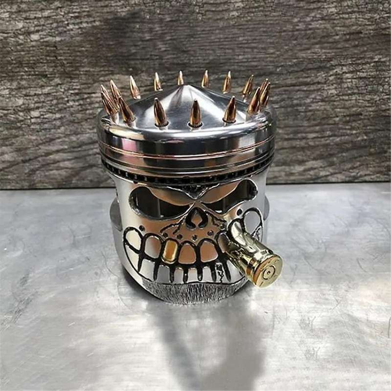 Resin Carved Skeleton Sculpture Ornament Cosplay Halloween Piston Skull Face Sculpture Figurine Art