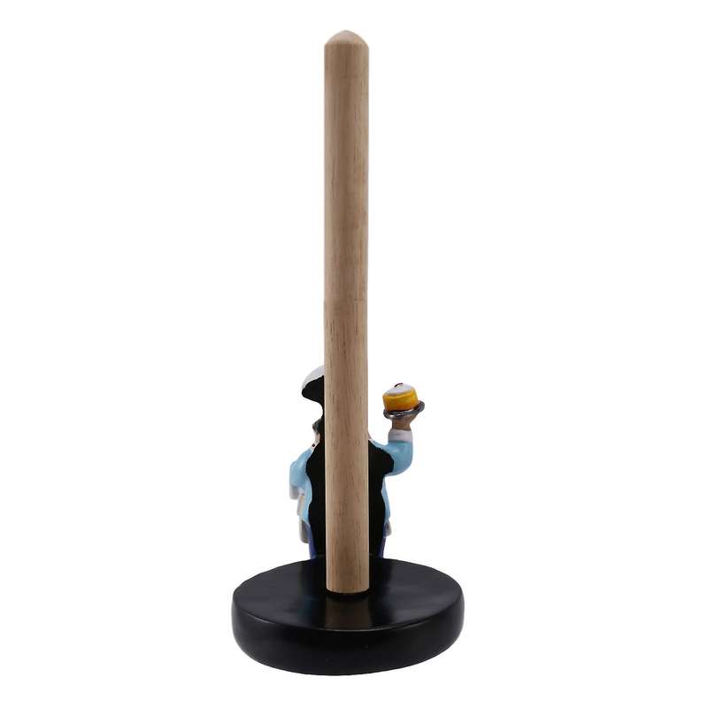 Resin Chef Double-Layer Paper Towel Holder Figurines Home Cake Shop Restaurant Crafts Decoration Or