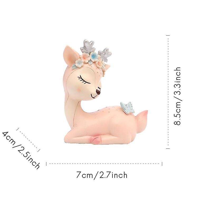 Resin Deer Garden Car Cake Decoration Miniature Animal Figurine Fairy Garden Ornament Craft for Bir