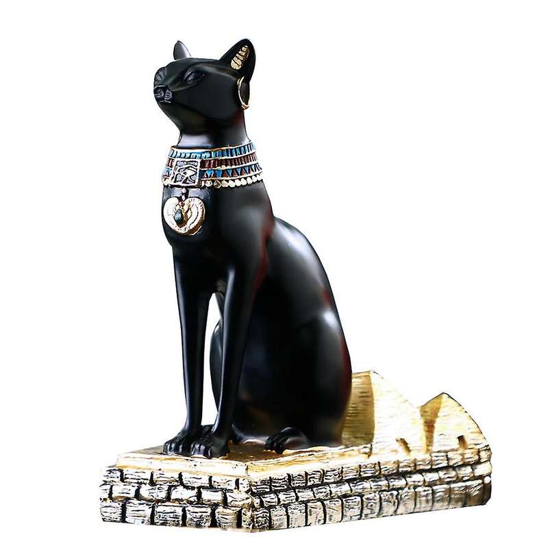 Resin Egyptian Cat God Dog Statues Animal Bottle Holder Egyptian Goddess Cat Decorative Statue Sculp