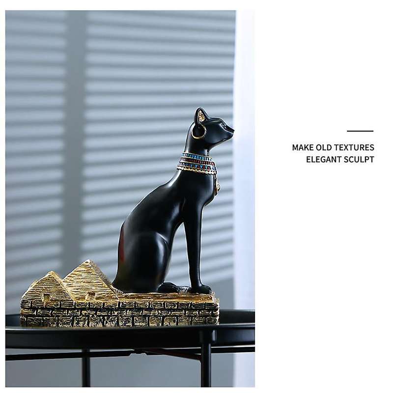 Resin Egyptian Cat God Dog Statues Animal Bottle Holder Egyptian Goddess Cat Decorative Statue Sculp