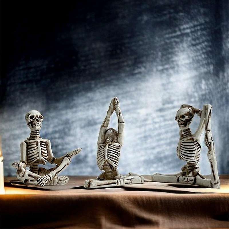 Resin Handicraft Ornaments Yoga Skull Character Ornament Skull Resin Crafts Skeleton Human Body Home