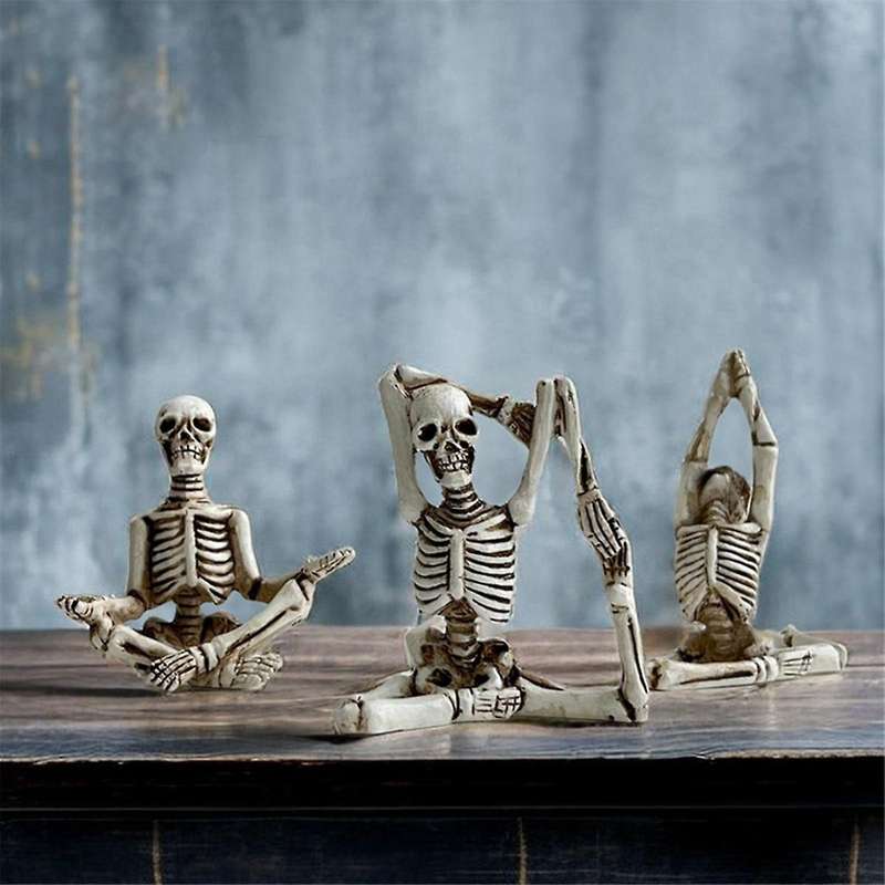 Resin Handicraft Ornaments Yoga Skull Character Ornament Skull Resin Crafts Skeleton Human Body Home