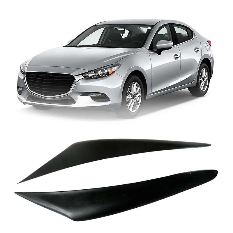 Resin Headlight Eyebrows Eyelids Stickers Trim Cover Headlight Lid for Axela M3 2017 2018 2019