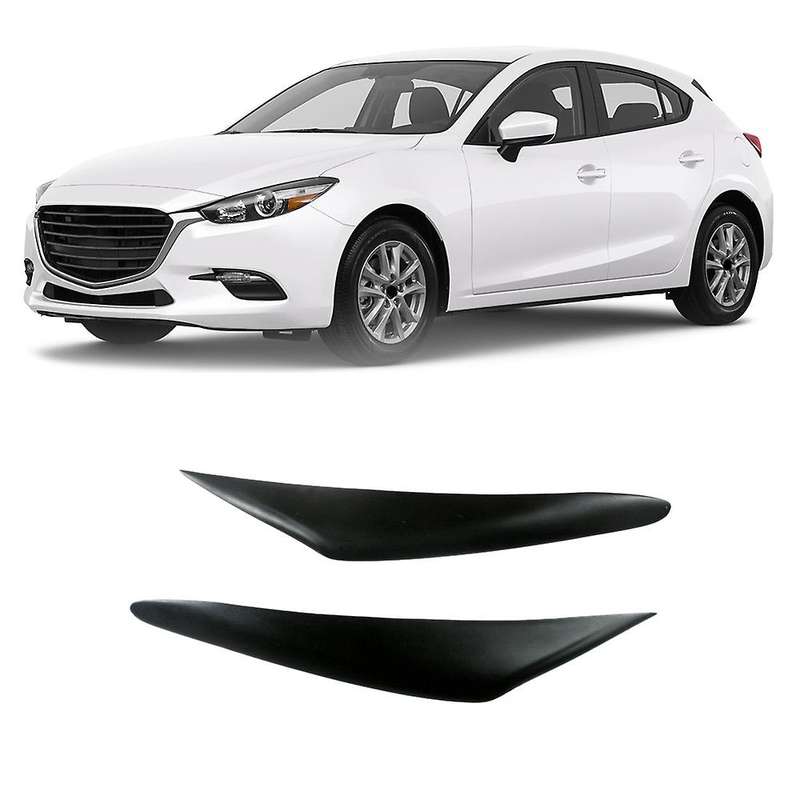 Resin Headlight Eyebrows Eyelids Stickers Trim Cover Headlight Lid for Axela M3 2017 2018 2019