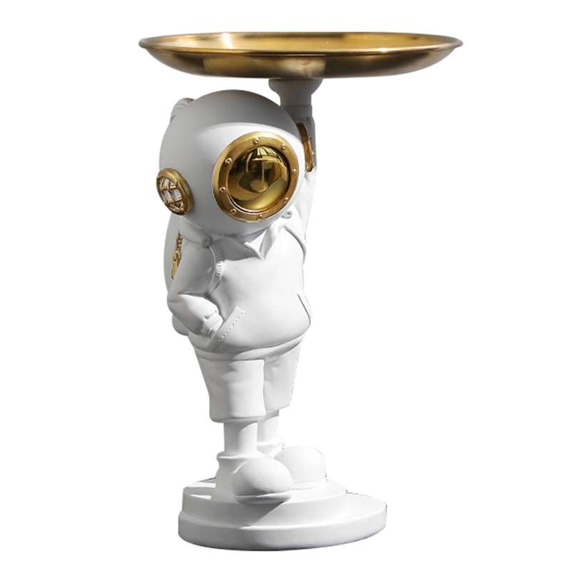 Resin Diving Astronaut Figurine Diver Tray Storage Statue Home Decor Key Storage Art Sculpture Deskt