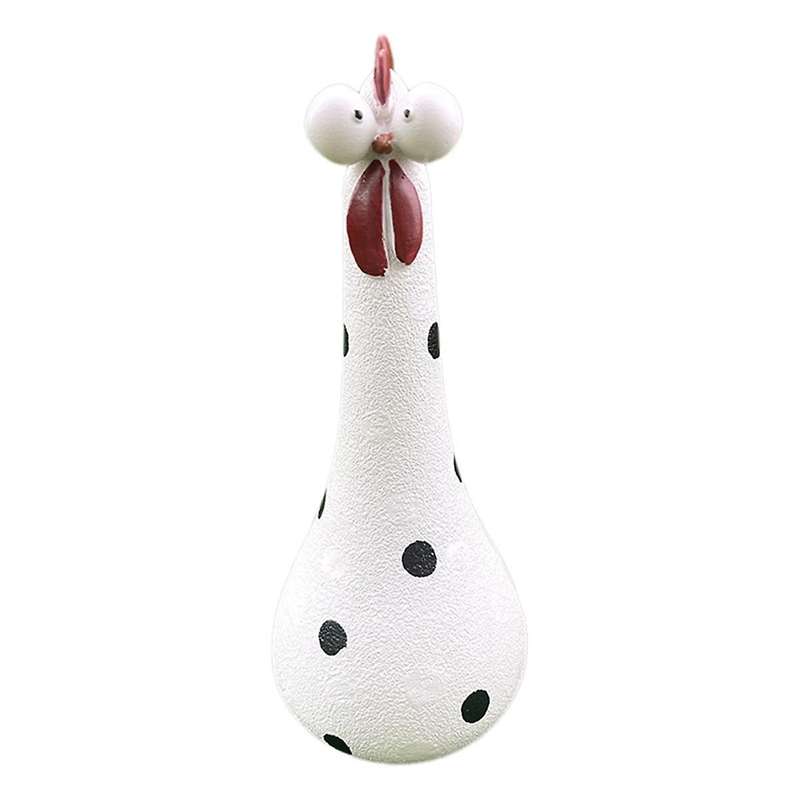 Resin Long Neck Chicken Ornaments for Garden Courtyard Outdoor Decoration Silly Hen Statues Office D