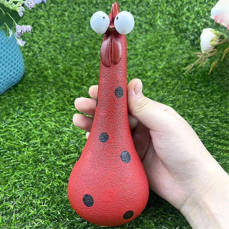 Resin Long Neck Chicken Ornaments for Garden Courtyard Outdoor Decoration Silly Hen Statues Office D