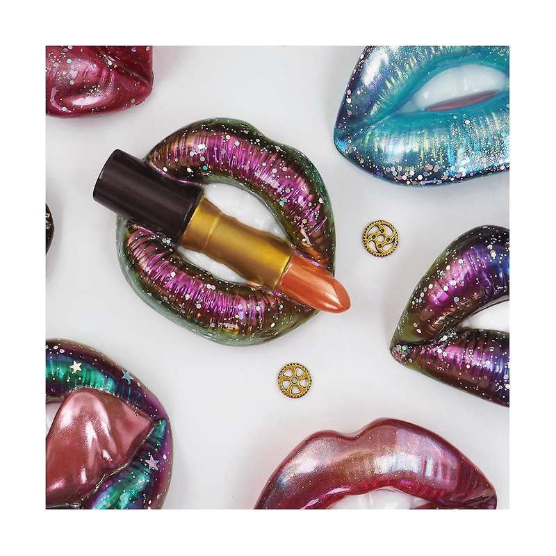 Resin Molds,6pcs 3d Lips Epoxy Silicone Mold for Resin Casting Crafts Diy Keychain Making Pendants