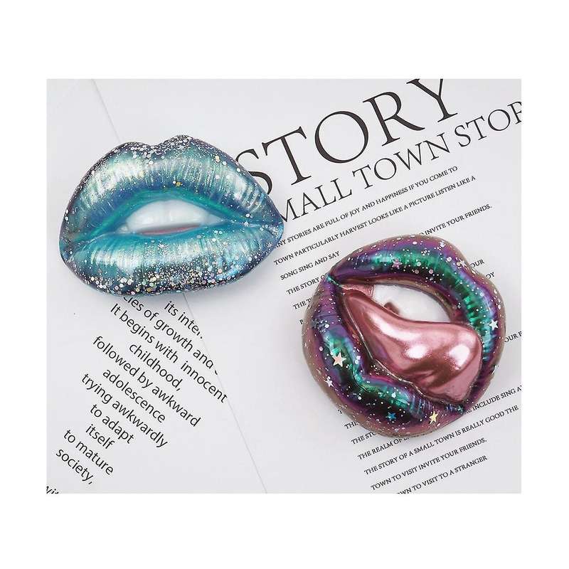Resin Molds,6pcs 3d Lips Epoxy Silicone Mold for Resin Casting Crafts Diy Keychain Making Pendants