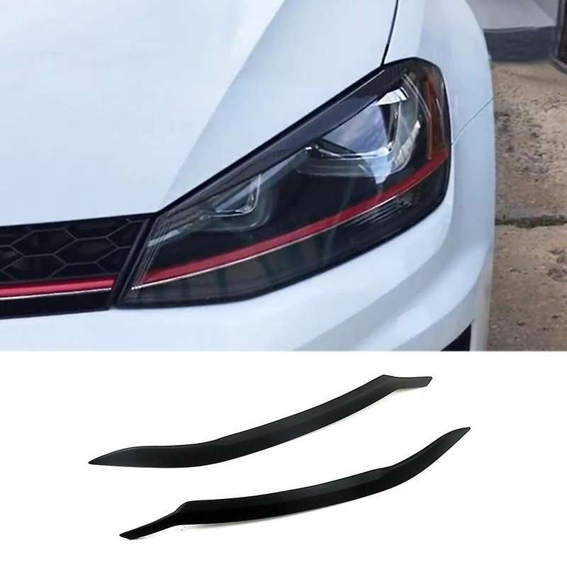 Resin Headlights Eyebrow Eyelids Trim Cover Headlight Lid for MK7 Sagitar 2019-2021
