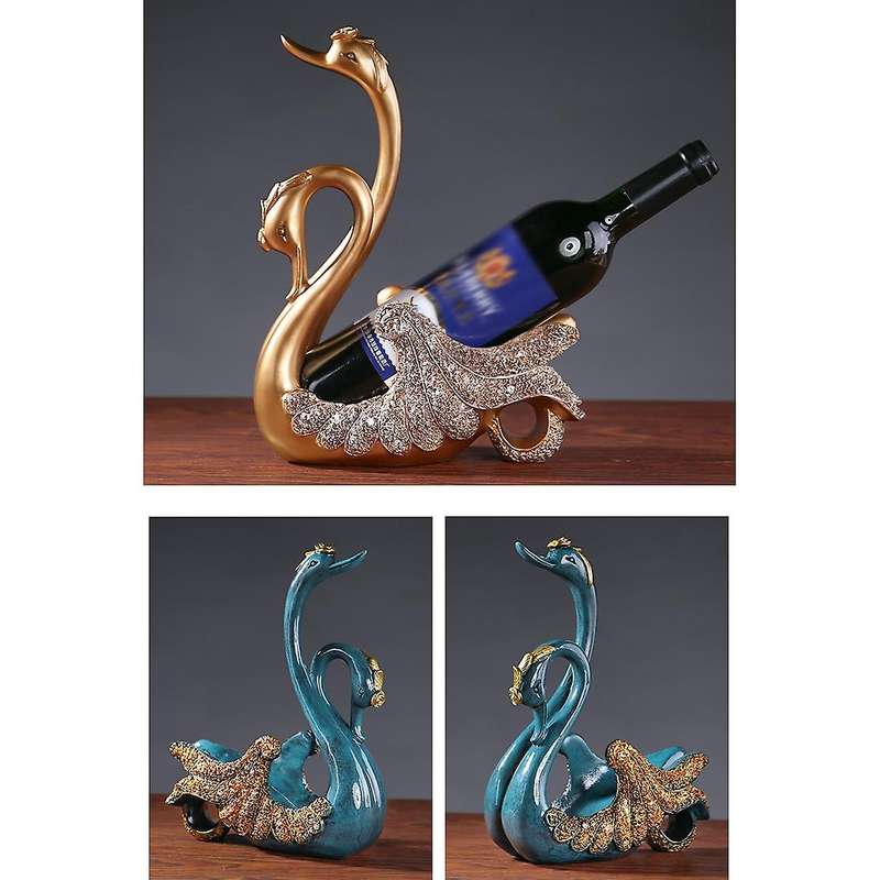 Resin Swan Wine Rack Home Ornament Living Room Wine Cabinet Decor Accessories Animal Model Sculpture