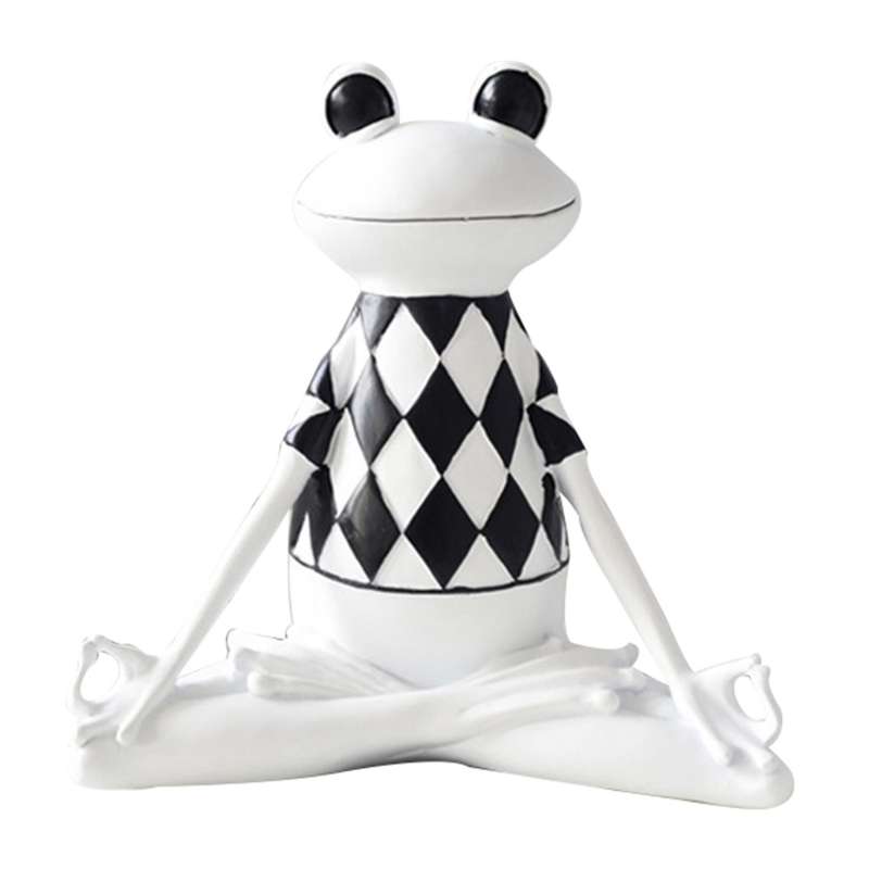 Resin Yoga Frog Figurines Nordic Garden Crafts Decorations Porch Store Animal Ornaments for Home Dec