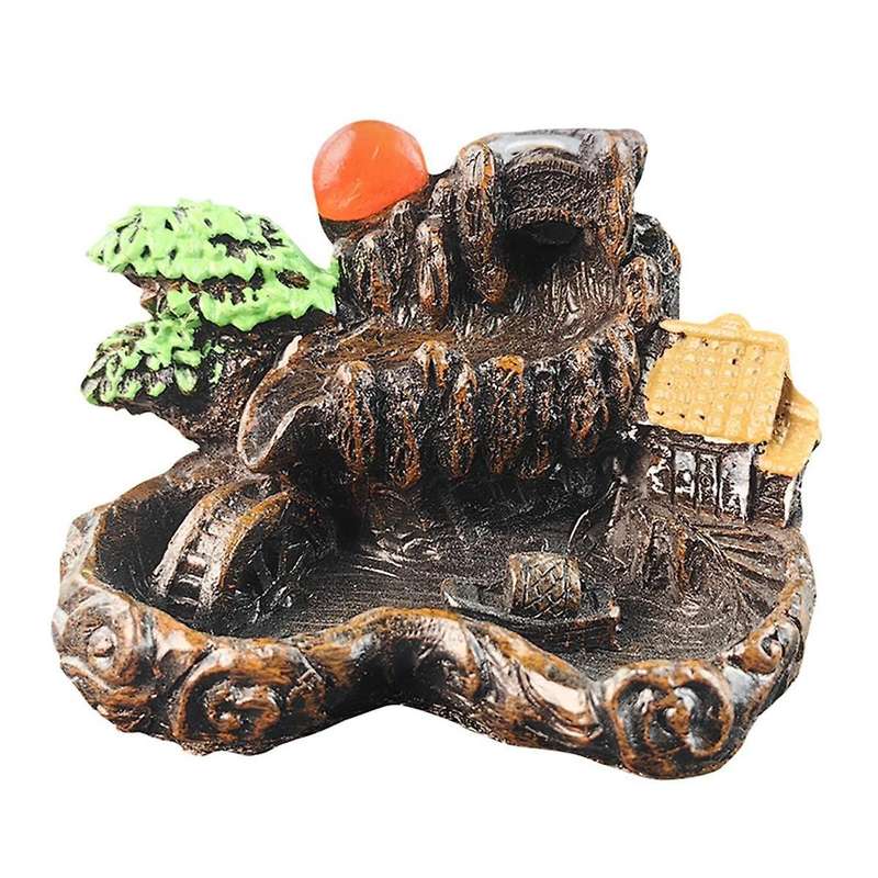 Resin Waterfall Backflow Incense Burner, Diffuser Ornament, Decorative Ornament, Home Decor, Room D