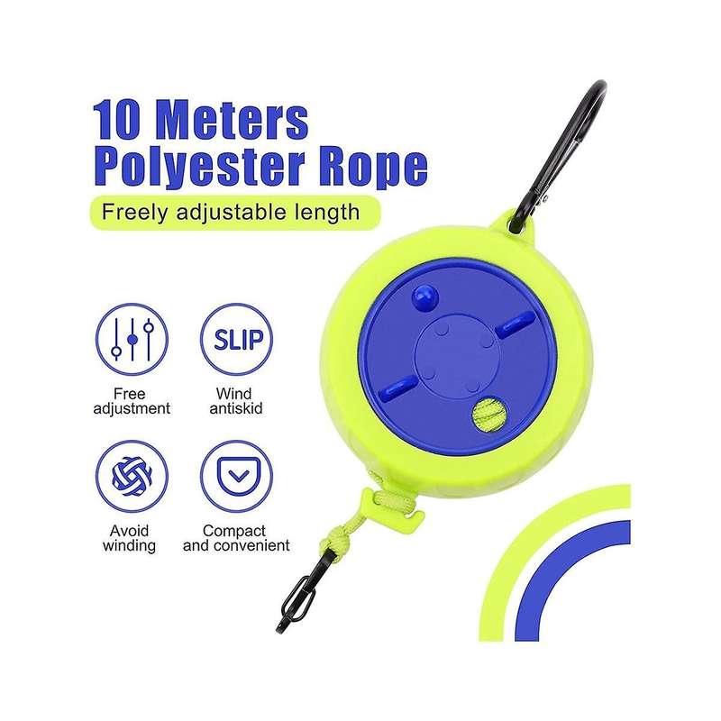 Retractable Clothes Line 10m Portable Anti-winding Travel Washing Line Adjustable Camping Washing L