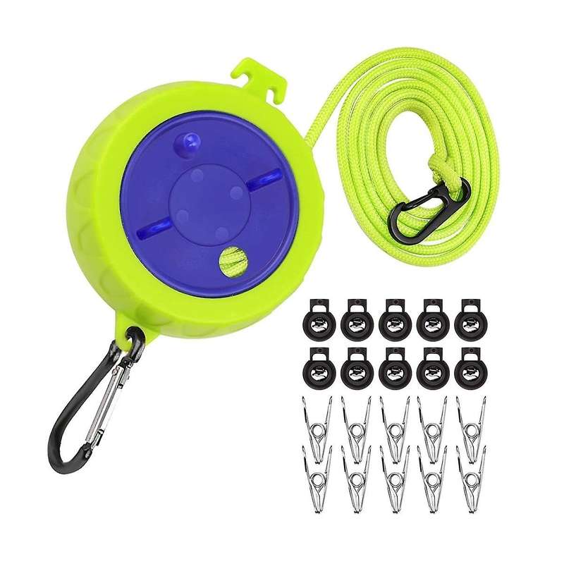 Retractable Clothes Line 10m Portable Anti-winding Travel Washing Line Adjustable Camping Washing L